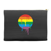 rainbow colored stripes dot running splashes Accessory Pouches