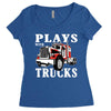plays with trucks family matching Women's Triblend Scoop T-shirt