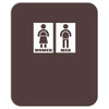 restroom sign sticker vinyl decal Mousepad