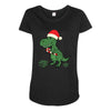 christmas dinosaur Maternity Scoop Neck T-shirt