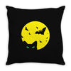 cat halloween Throw Pillow