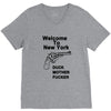 welcome to new york duck mother fucker black t shirt V-Neck Tee