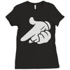 mickey hands gun Ladies Fitted T-Shirt