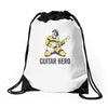 guitar hero Drawstring Bags
