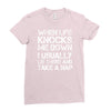 when life knocks me down Ladies Fitted T-Shirt