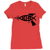 sci fi t shirt 3xl science darwin funny nasa evolution atheism cool te Ladies Fitted T-Shirt