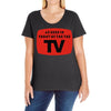 as seen in front of the the tv Ladies Curvy T-Shirt
