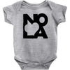 love nola new orleans american jazz blues music t shirt Baby Onesie