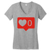 no love notification Women's V-Neck T-Shirt