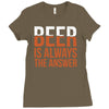 beer is always the answer Ladies Fitted T-Shirt