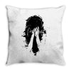 sad girl Throw Pillow