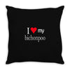 i love my bichonpoo Throw Pillow
