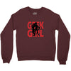 geek girl 3 4 sleeve baseball Crewneck Sweatshirt