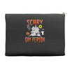 scary gay person Accessory Pouches