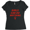 Girls Can Do Anything Women's Triblend Scoop T-shirt