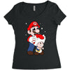 mario licking toad Women's Triblend Scoop T-shirt