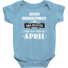 never underestimate an old man who was born in april. Baby Onesie