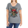 pirate zombie skull Ladies Curvy T-Shirt
