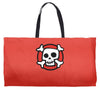 comic skull Weekender Totes