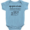 Appreciate Baby Bodysuit
