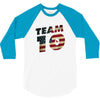 team 10 american flag 3/4 Sleeve Shirt