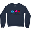 peace love wine Crewneck Sweatshirt