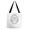 lion face lines Tote Bags