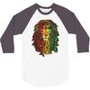 rasta lion 3/4 Sleeve Shirt