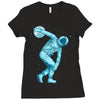 astronaut discus throwing Ladies Fitted T-Shirt