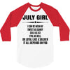 Super July Girl 3/4 Sleeve Shirt