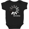buffering  funny retro loading computer console fashion party Baby Bodysuit