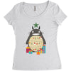 totoro christmas tree Women's Triblend Scoop T-shirt