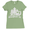 roughin' it roughing trailer camping camp Ladies Fitted T-Shirt