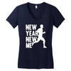 new year, new me running fitness Women's V-Neck T-Shirt