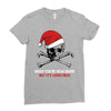 skull christmas Ladies Fitted T-Shirt