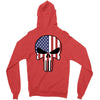 skull u.s.a. back Zipper Hoodie