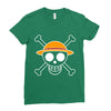 luffy pirate flag Ladies Fitted T-Shirt