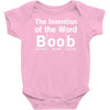 invention of the word boob Baby Onesie