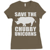 save the chubby unicorns Ladies Fitted T-Shirt