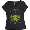 Merry Cthulhu Christmas Ugly Cool T shirts Women's Triblend Scoop T-shirt