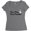 Want More Beer Please Black Women's Triblend Scoop T-shirt