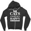 cats make me happy Zipper Hoodie