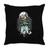 Skull Ride Throw Pillow