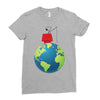 Snoopy Fishing Ladies Fitted T-Shirt