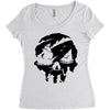 sea of theives skull Black Logo Women's Triblend Scoop T-shirt