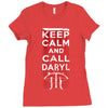 Keep Calm And Call Daryl Ladies Fitted T-Shirt