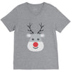 christmas reindeer rudolph V-Neck Tee