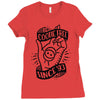 cootie shot (black) Ladies Fitted T-Shirt
