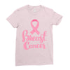 breast cancer pink ribbon Ladies Fitted T-Shirt