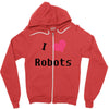 i love robots Zipper Hoodie